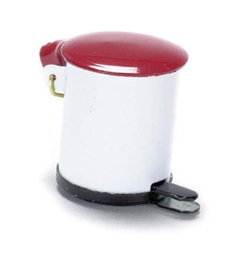 Dollhouse Miniature Garbage Can with Lid