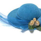 Melody Jane Dolls Houses House Miniature Millinery Shop Bedroom Accessory Turquoise Lady's Hat