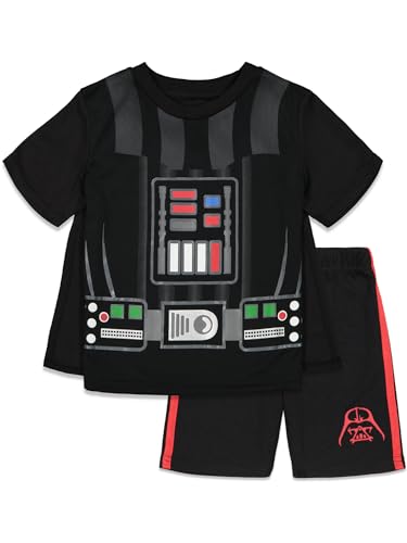 STAR WARS Darth Vader Little Boys Costume T-Shirt Shorts and Cape 3 Piece Black 6