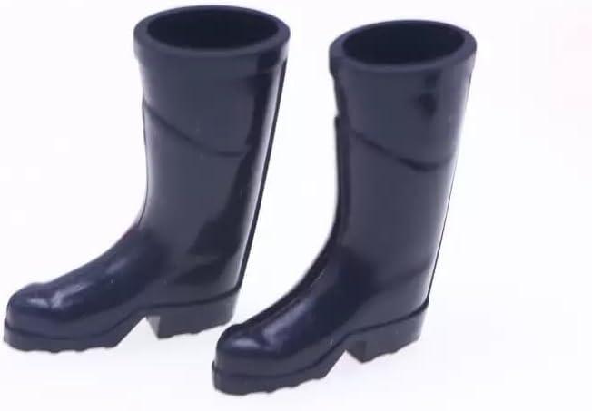 1Pair Black 1/12 Miniature Rubber Boots Dollhouse Garden Accessories?Dollhouse Accessories, Decorations