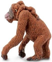 Safari Ltd. Orangutan with Baby Figurine - Lifelike 2.5" Hand-Painted Wildlife Figure - Educational Toy for Boys, Girls & Kids Ages 3+