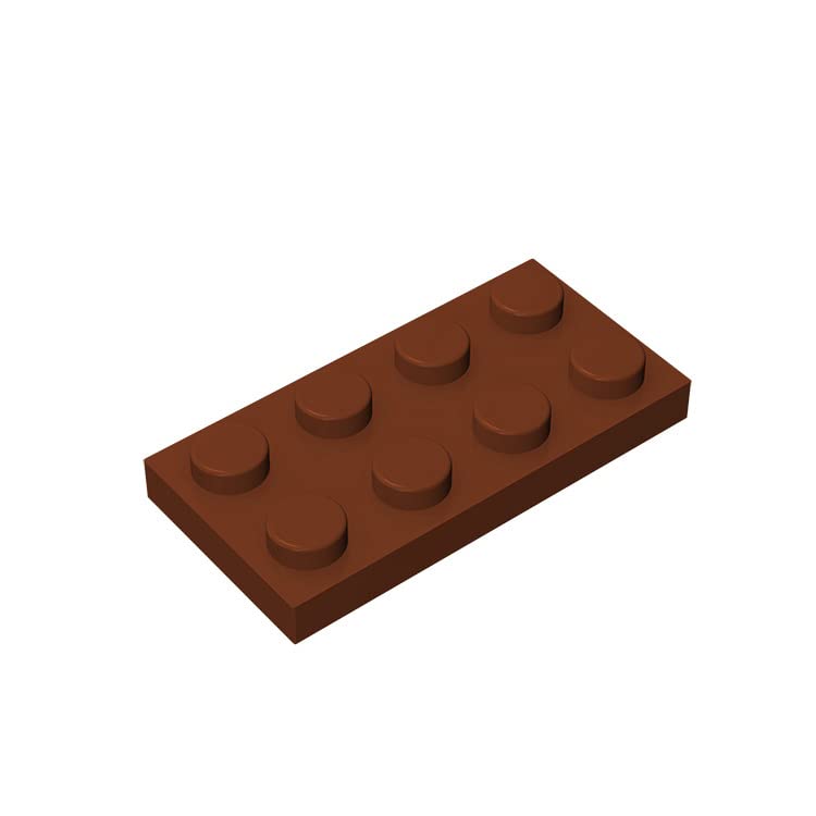 Classic Building Bricks Plate 2x4, 100 Piece, Compatible with Lego Parts and Pieces 3020, Creative Play Set - 100% Compatible with All Major Brick