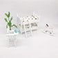 SXFSE Loft Bed, 1:12 Wooden Dollhouse Miniature Furniture Decor Bunk Bed with Ladder, Bedroom Set Play Toy