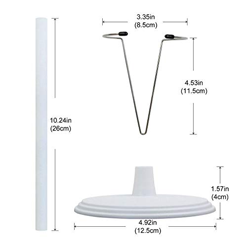 ZITA ELEMENT 2 Pcs Adjustable Doll Stand Support Base for 14-18 Inch Dolls - White