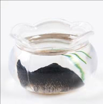 1Pcs Multicolour Mini Round Fish Tank Realistic Glass Decor for Dollhouse Display Captivating Miniature for Crafts Ornaments Handmade