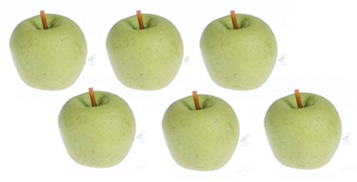 Melody Jane Dolls Houses Dollhouse Miniature Set of 6 Green Granny Smith Apples