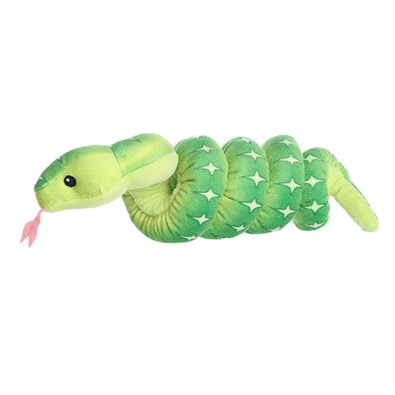 Aurora® Playful Snake Wrist Wranglers™ Emerald Tree Boa Stuffed Animal - Vibrant Colors for an Eye-Catching Design - Perfect for Kids, Adults, and Any