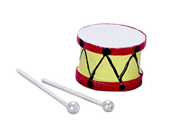 Dollhouse Miniature 1:12 Scale 3 Pc Drum with Sticks Set #M6066