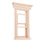 EatingBiting 1:12 Scale mini House Miniature Furniture Unpainted Wooden 2-Pane Sash Window Frames Frame Unpainted DIY Pretend Play Accessories