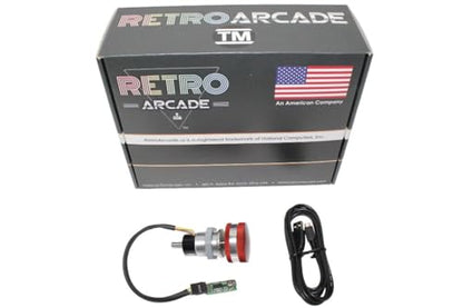 SpinTrack Arcade USB Spinner kit by RetroArcade.us, Perfect for MAME Systems (Red)