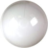24-Inch Deflated Size Solid White Beach Ball - Inflatable to 18-Inches Diameter