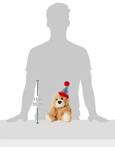 Aurora® Snuggly Happy Birthday Bear Stuffed Animal - Comforting Companions for Imaginative Play - Perfect for Kids, Adults, Birthdays,