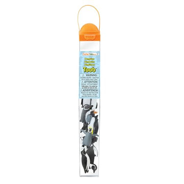 Safari Ltd. Penguins TOOB - Figurines of Gentoo, Humboldt, Chinstrap, Rockhopper, Galapagos, Adelie, Emperor Family, Penguin Chick - Educational Toy