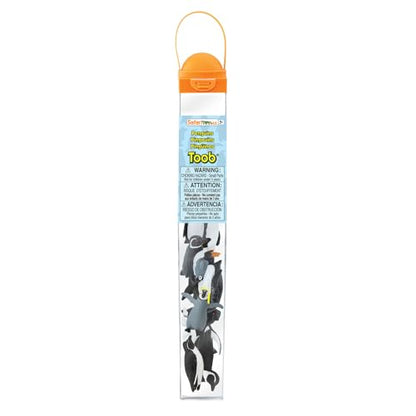 Safari Ltd. Penguins TOOB - Figurines of Gentoo, Humboldt, Chinstrap, Rockhopper, Galapagos, Adelie, Emperor Family, Penguin Chick - Educational Toy