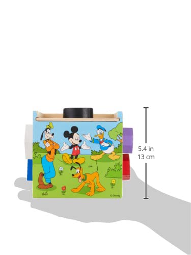 Melissa & Doug Disney Mickey Mouse & Friends Wooden Shape Sorting Cube