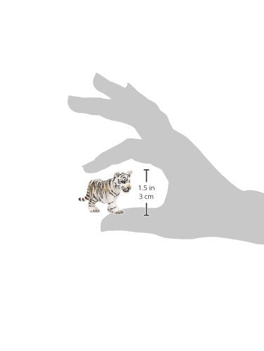 Schleich Wild Life, Animal Figurine, Animal Toys for Boys and Girls 3-8 Years Old, White Tiger Cub, Ages 3+