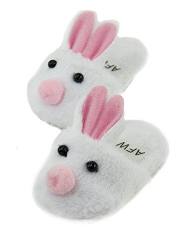 American Fashion World Bunny Slippers for 18-Inch Dolls | Premium Quality & Trendy Design | Dolls Shoes | Shoe Fashion for Dolls for Popular Brands