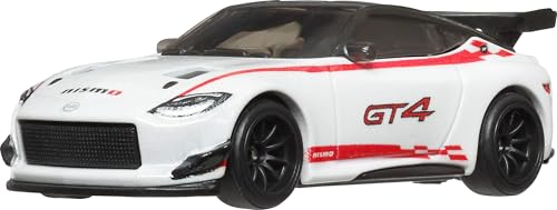Hot Wheels Premium Car Culture Collectible Toy Car, 1:64 Scale Die-Cast Nissan Z GT 4, Race Day Vehicle with Real Riders Tires