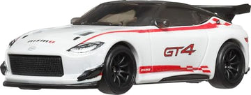 Hot Wheels Premium Car Culture Collectible Toy Car, 1:64 Scale Die-Cast Nissan Z GT 4, Race Day Vehicle with Real Riders Tires