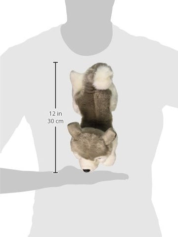 Aurora® Realistic Miyoni® Husky Stuffed Animal - Lifelike Details Make a Cherished Companion - Perfect for Decorating Bedrooms or Classrooms - Gray 11