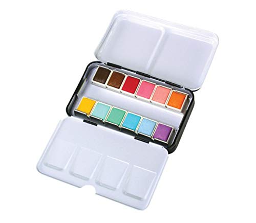 Mungyo Professional Solid Water Colors 12 Pan Colors Pastel Tone