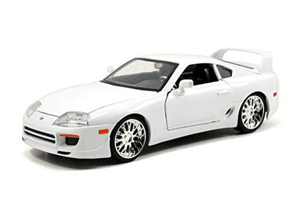 Jada Toys Fast & Furious 1:24 Brian's Toyota Supra Die-cast Car White, toys for kids and adults (97375)