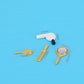 WLngtv 4Pcs Miniature Comb Hair Dryer Mirror Makeup Set /12 Dollhouse Decorations Hair Dryer Dollhouse Mirror Miniature Bathroom Accessory Furniture