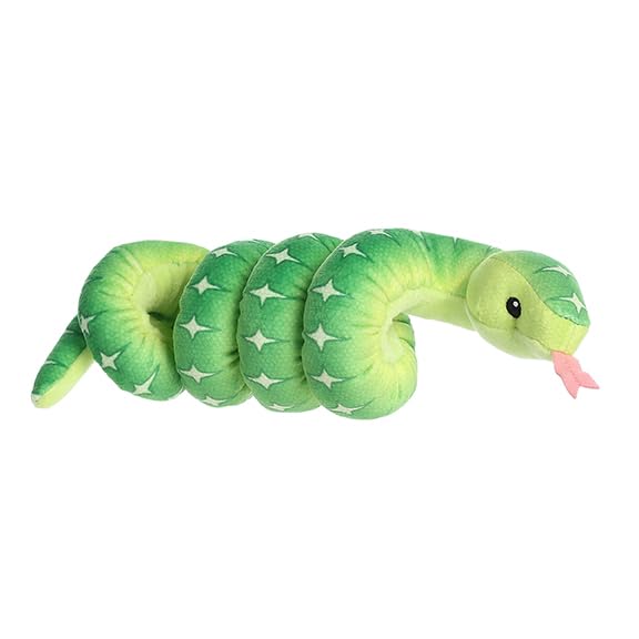 Aurora® Playful Snake Wrist Wranglers™ Emerald Tree Boa Stuffed Animal - Vibrant Colors for an Eye-Catching Design - Perfect for Kids, Adults, and Any