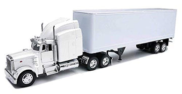 Peterbilt 379 With Dry Van - All-White Toy Truck