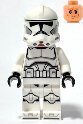 LEGO Star Wars: Clone Trooper Minfiigure (Phase 2) with Blaster - Lot of 2