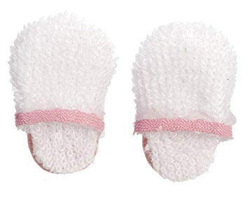 Melody Jane Dollhouse Ladies White Slippers Miniature 1:12 Bedroom Bathroom Accessory