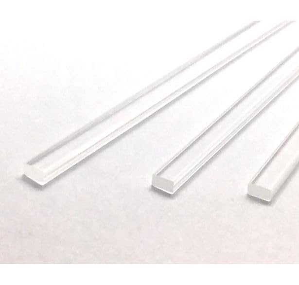 25pcs L-8" x W-4mm - Thick 2mm Flat Clear sticks for cake toppers cake pops or lollipops - Acrylic Plexiglass Sticks Transparent Clear, Strong and not