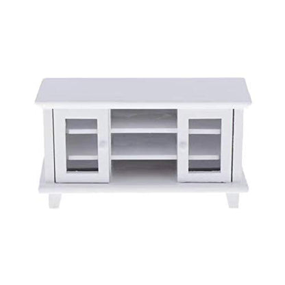 SXFSE Dollhouse TV Cabinet, 1:12 Scale Dollhouse Accessories Miniature Furniture Decor Model