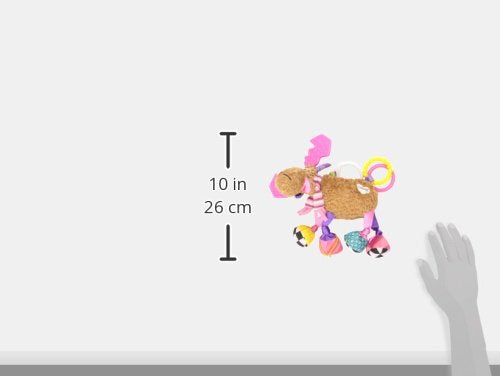 Lamaze Clip On Car Seat and Stroller Toy - Muffin the Moose - Crinkle Sensory Toys for Babies on the Go - High Contrast Travel Toys for Infants - Ages