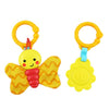 Replacement Parts for Fisher-Price Sit Me Up Floor Seat FWY43 - Replacement Set of Clip on Toys - Crinkle Butterfly and Teether