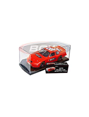 BCW Model Car Display Case | 1:24 Scale Diecast Car Display Case | Clear Acrylic Cover on Black Base | Protect and Showcase Collectible Diecast Cars