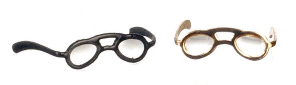 Dollhouse Miniature 1:12 Scale 2 Pc Antique Reading Glasses Set #G7051