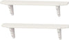 2Pcs White Dollhouse Wall Shelf, Doll House Storage Wall Shelf for Kitchen Scene Dollhouse Décor Accessories, 1:12 Scale Miniature Accessories