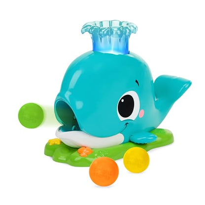 Bright Starts Silly Spout Whale Popper Toy for 6 Months and Up, Toddlers 1-3, Having A Ball Collection, Baby Ball Drop Toy, 3 Balls Included, Music