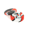 FanRoll Silicone Round Dice Case: Red/Black/White, Role Playing Game Dice Accessories for Dungeons and Dragons