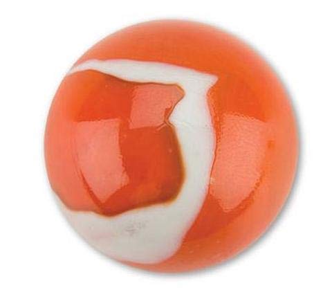 Big Game Toys~1X Carrot Mammoth Marble 1 5/8" (42mm) w/Display Stand Glass Ball Large Huge Orange White Shooter Swirl …