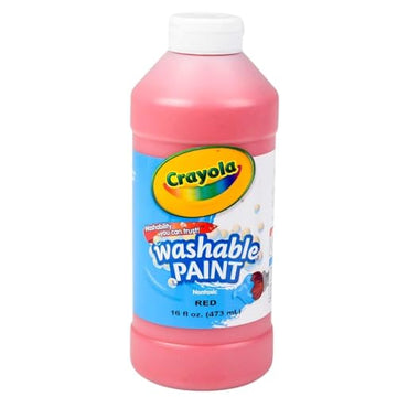 Crayola Washable Paint, Red, 16oz