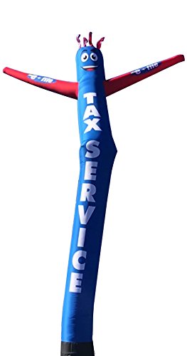 Tax Service Blue 20 Foot Tall Inflatable Tube Man Air Powered Dancing Puppet for Outdoors, Replacement Dancer Only