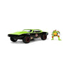 Teenage Mutant Ninja Turtles 1:24 1967 Chevy Camaro Die-cast Car & 2.75" Raphael Figure, Toys for Kids and Adults