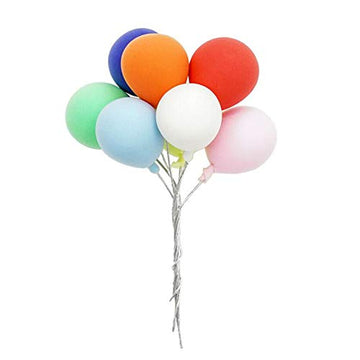 EatingBiting 8 Pack 1:12 Dollhouse Miniature Furniture Accessories Colorful Simulated Balloons Handcraft Ornaments Doll House Furniture Miniature Cake