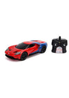 Jada Marvel Spider-Man 2017 Ford GT R/C, 1: 16 Scale with USB Charging, 2.4Ghz & Turbo Boost, Red and Blue