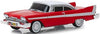 1958 Fury Red with White Top Evil Version (Blacked Out Windows) (1983) Movie Hollywood Series Release 24 1/64 Diecast Model Car by Greenlight 44840B