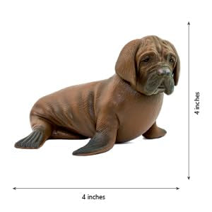Randimals Sea Lion Figurine Toy Mastiff Dog Face 5”, Premium Hard Rubber Animal Action Figure Toy, Hybrid Friend Encourages Adventure & Imagination