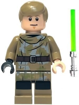 LEGO Star Wars: Luke Skywalker in Endor Outfit with Dark Green Lightsaber