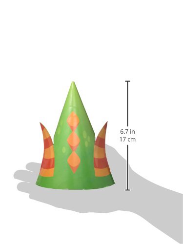 8-Count Child-Sized Party Hats with Cutouts, Dragons